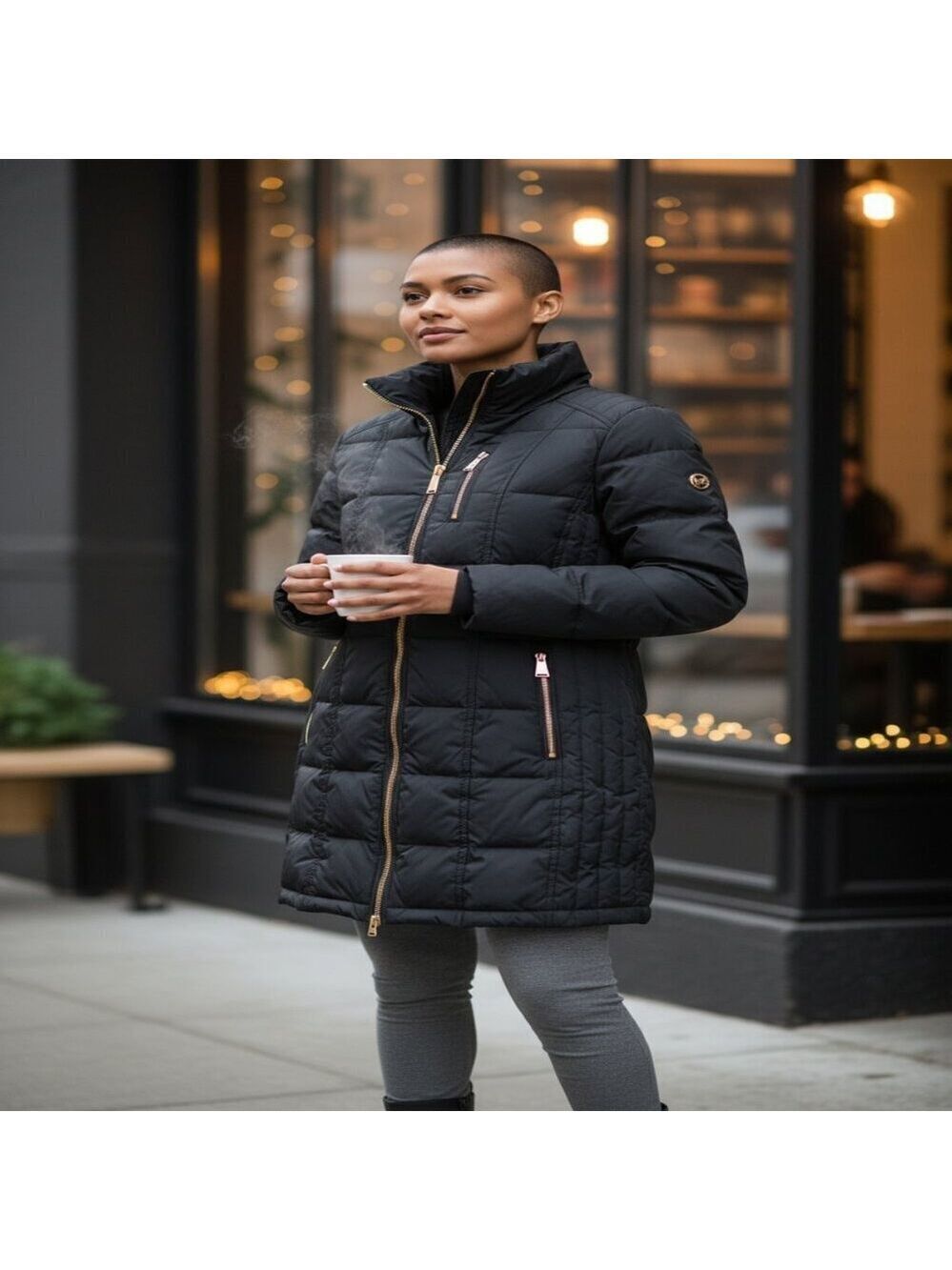 MICHAEL Michael Kors Black Down Jacket Size XS